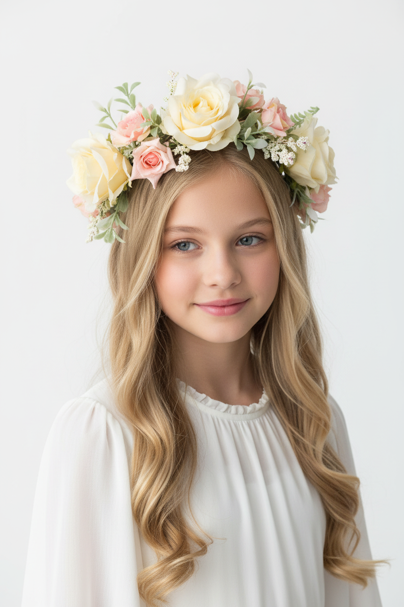 Couronne de fleurs fille – Tiffany