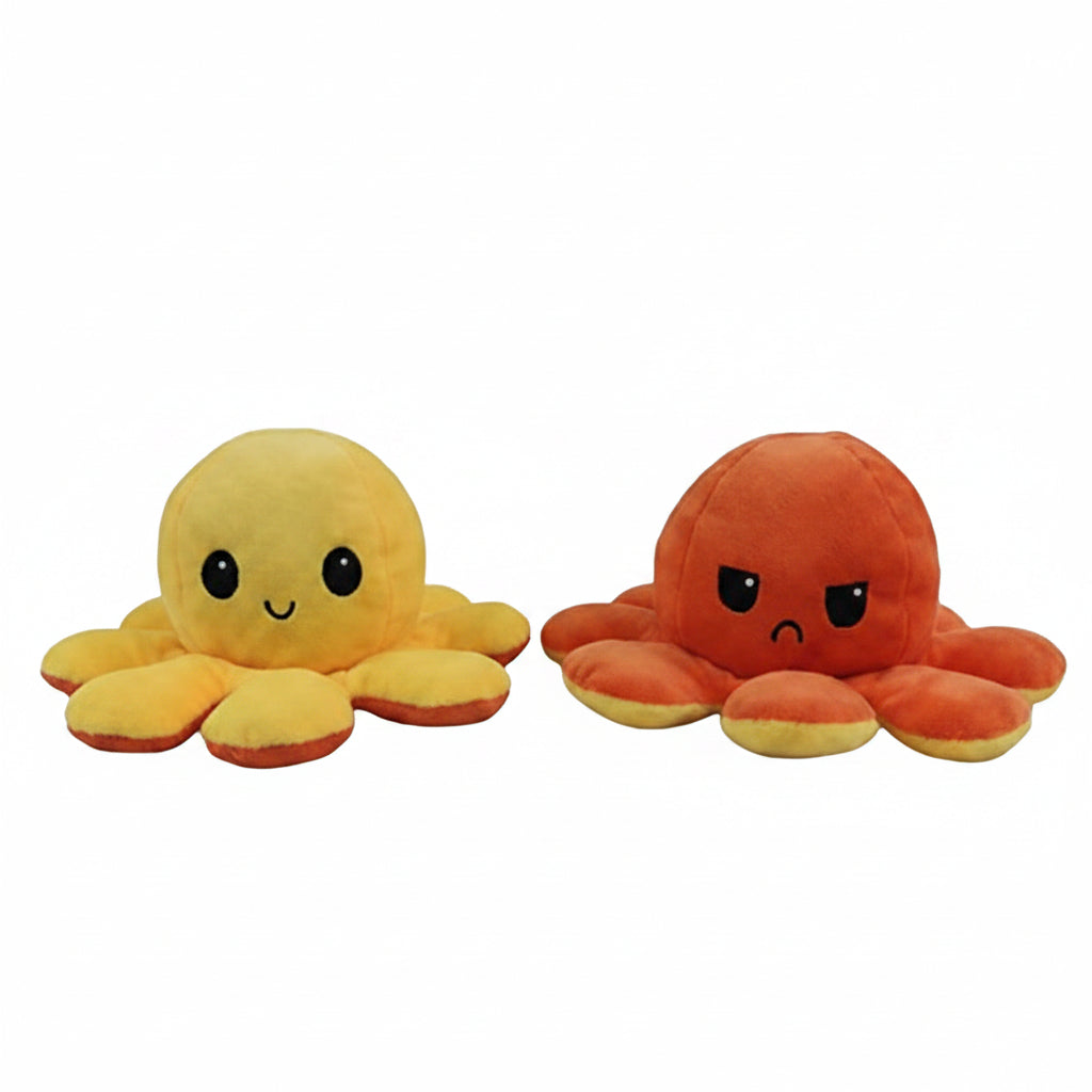 Peluche - Pieuvre réversible 20 cm