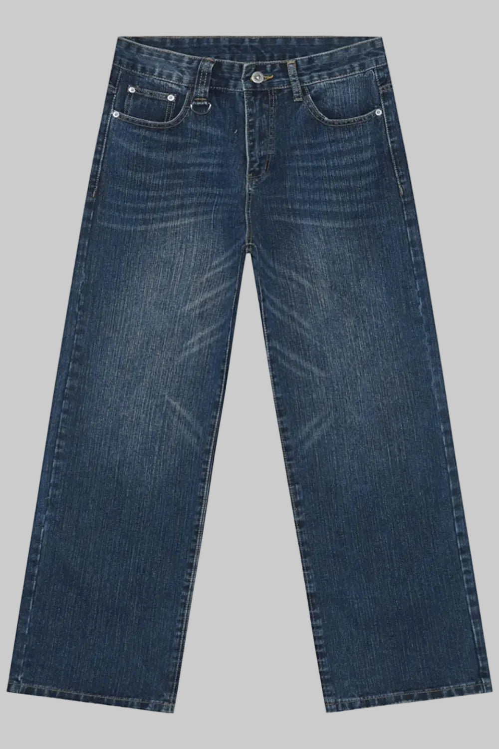 Weite gerade Jeans mit Premium-Taschen