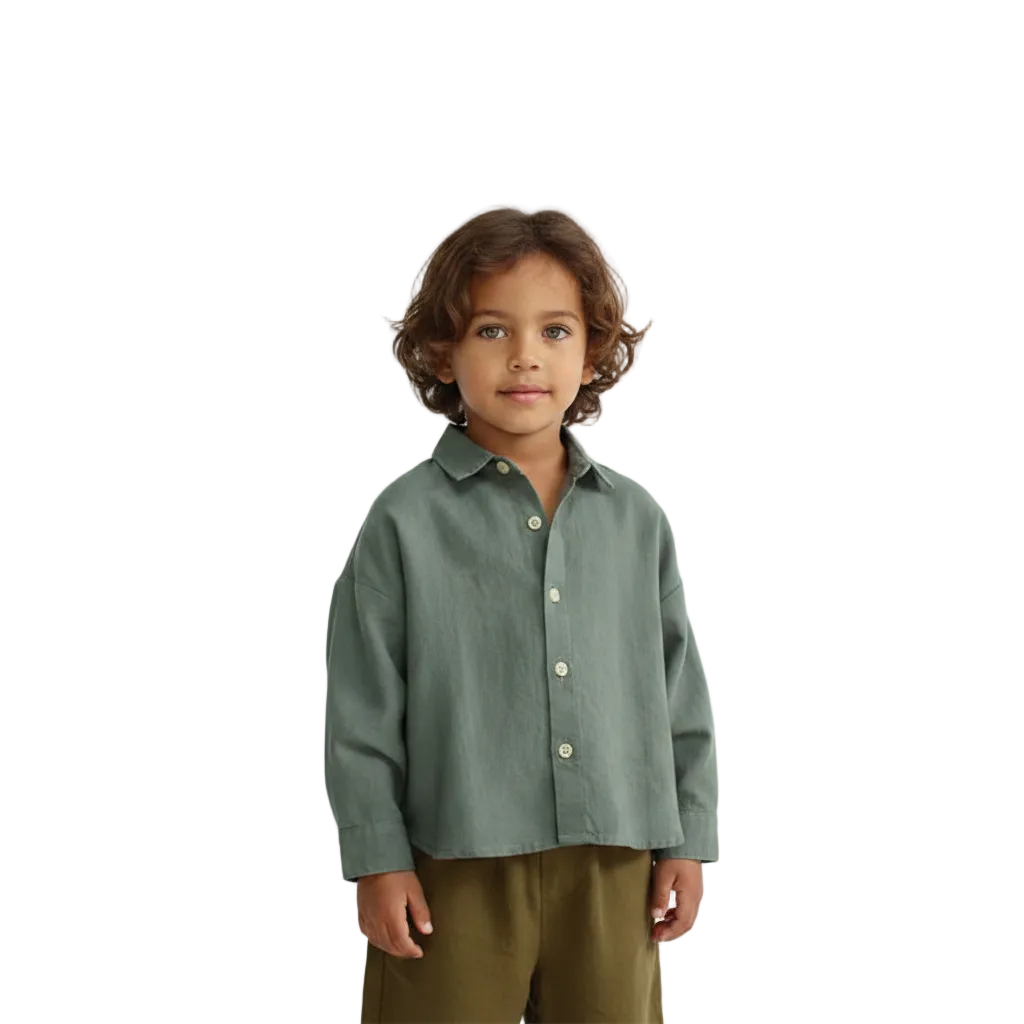 Chemise décontractée en coton à manches longues — Noah
