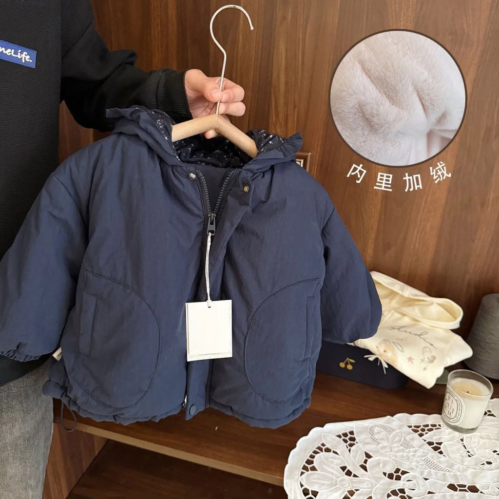 Manteau d'hiver épais et chaud doublé polaire pour enfant — Victoria