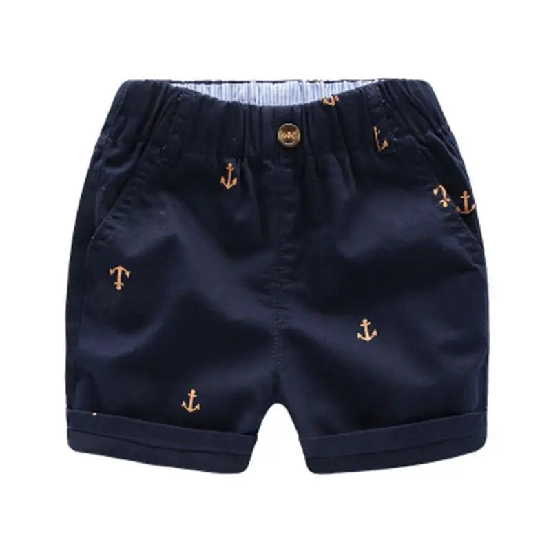Short élégant en coton – Petites ancres marines