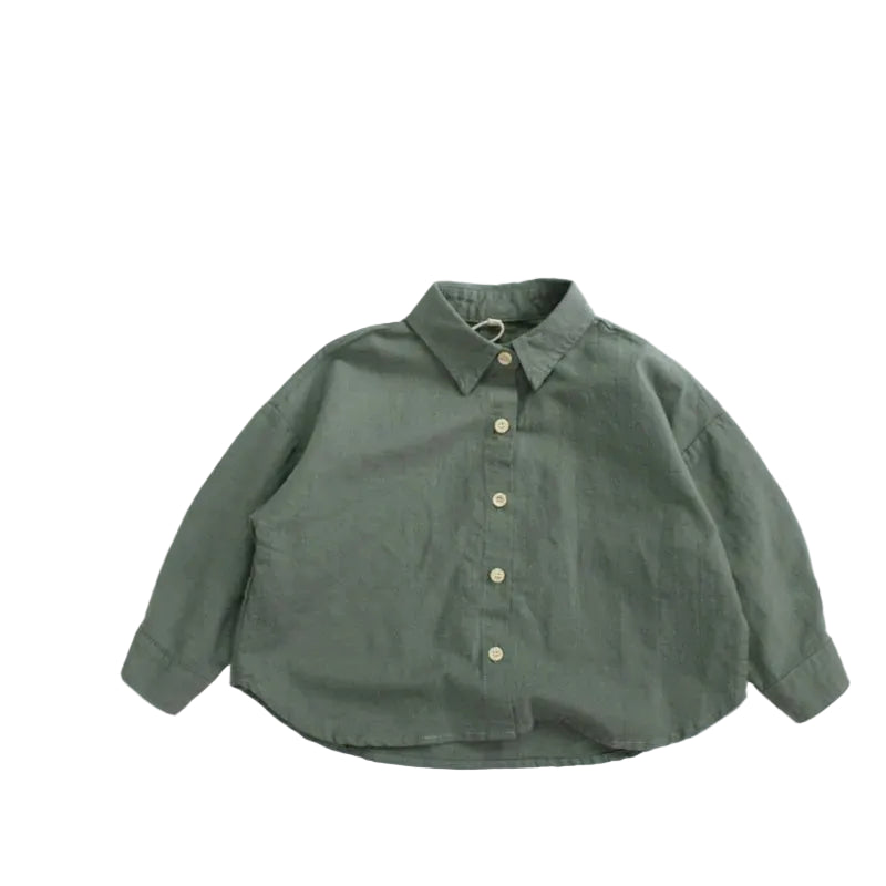 Chemise décontractée en coton à manches longues — Noah