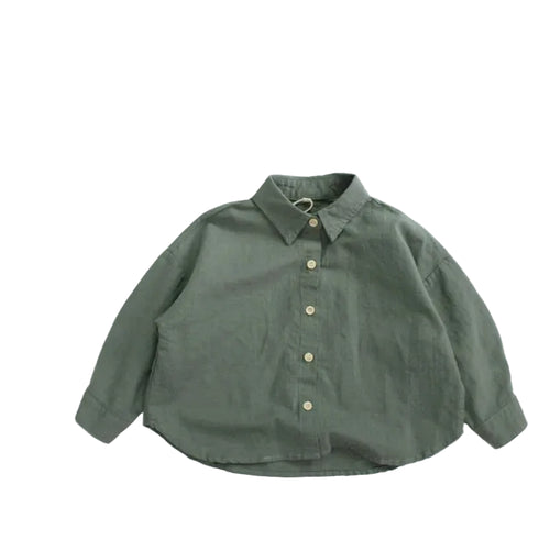 Chemise décontractée en coton à manches longues — Noah
