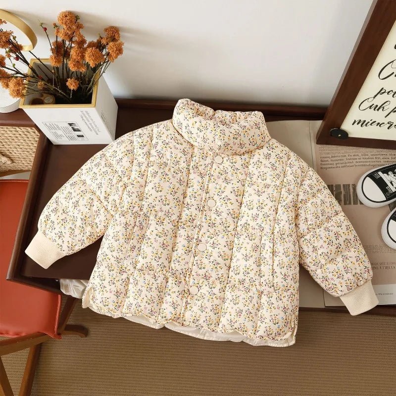 Manteau Rembourré en Coton à Motif Floral — Éléa