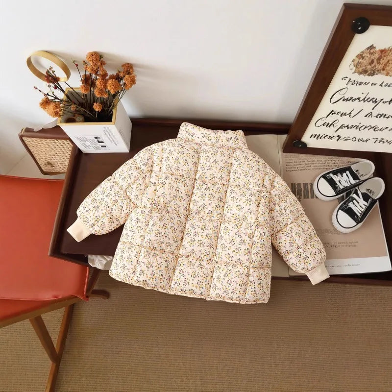 Manteau Rembourré en Coton à Motif Floral — Éléa