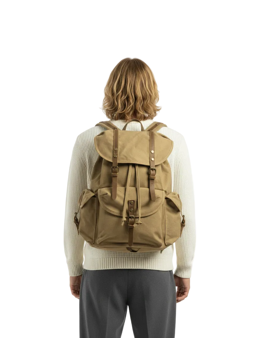 Sac à dos rétro en toile grande capacité — Antoine