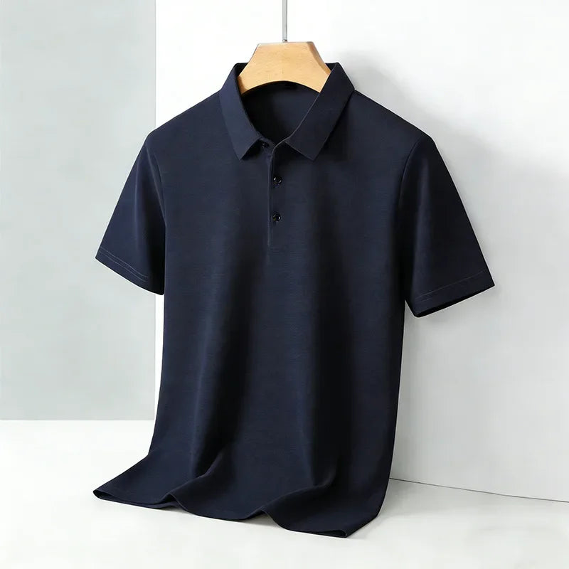 Polo à manches courtes et col classique pour hommes, décontracté, respirant, été, quotidien, mode bureau, t-shirt pour hommes, 2026