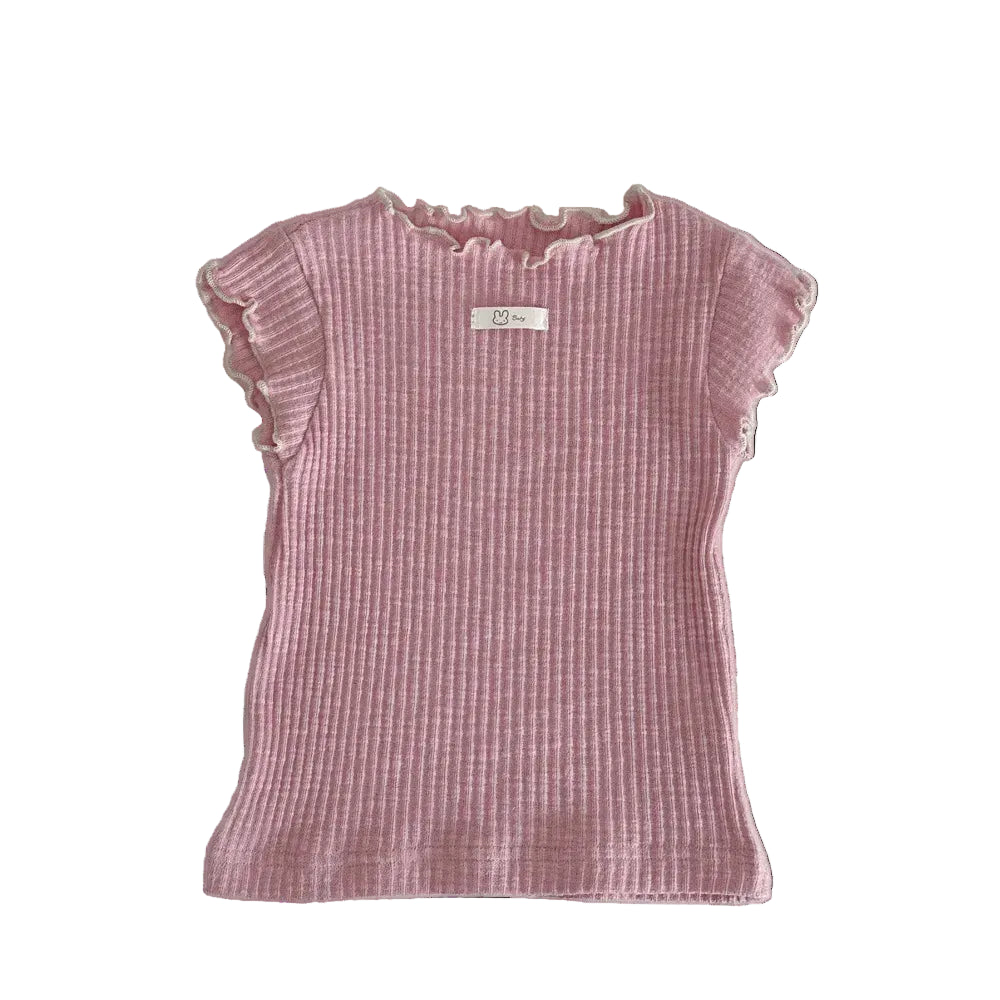 T-shirts à manches courtes - Bordures volants délicats